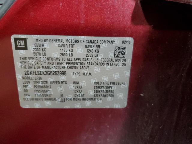 2GKFLSEK3G6263998 GMC Terrain Sle