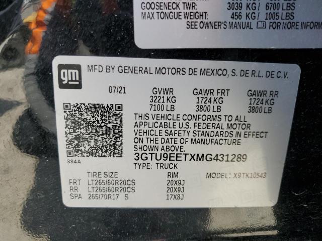 3GTU9EETXMG431289 GMC Sierra K1500 At4