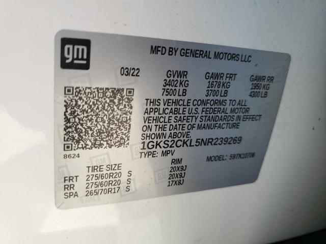 1GKS2CKL5NR239269 GMC Yukon At4