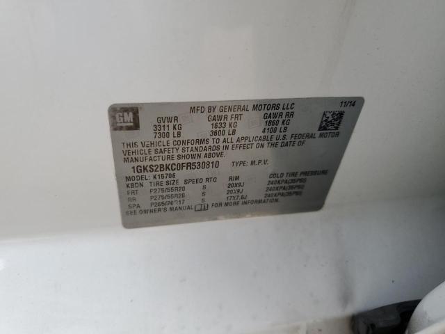1GKS2BKC0FR530810 GMC YUKON SLT