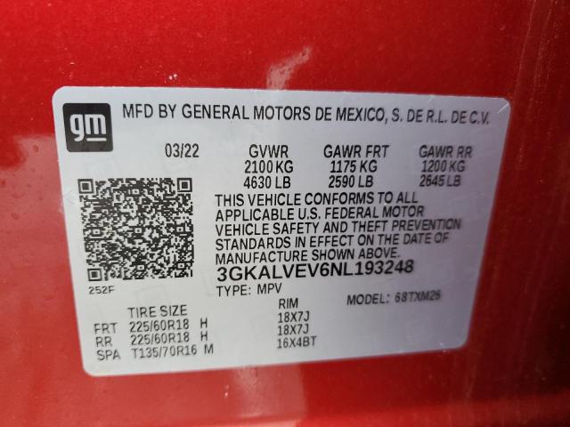 3GKALVEV6NL193248 GMC Terrain Slt