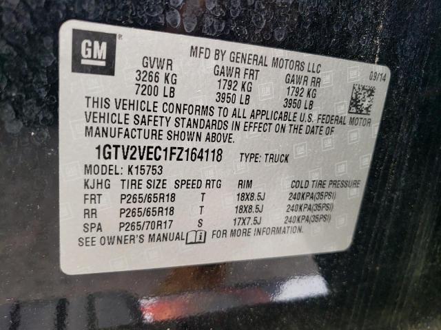 1GTV2VEC1FZ164118 GMC Sierra K1500 Slt