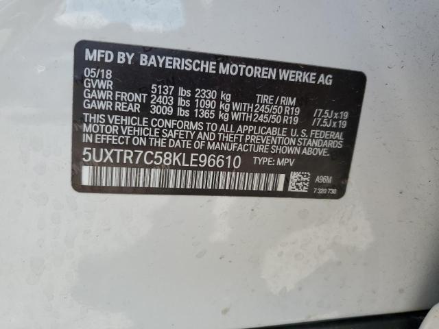 5UXTR7C58KLE96610 BMW X3 Sdrive30i