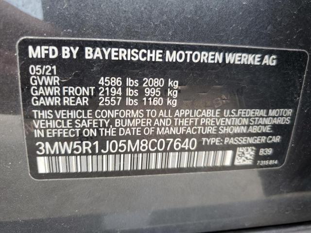 3MW5R1J05M8C07640 BMW 330I