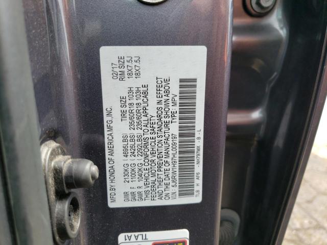5J6RW1H97HL009197 Honda Cr-v Touring