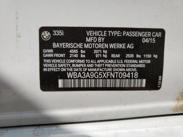 WBA3A9G5XFNT09418 BMW 335 I