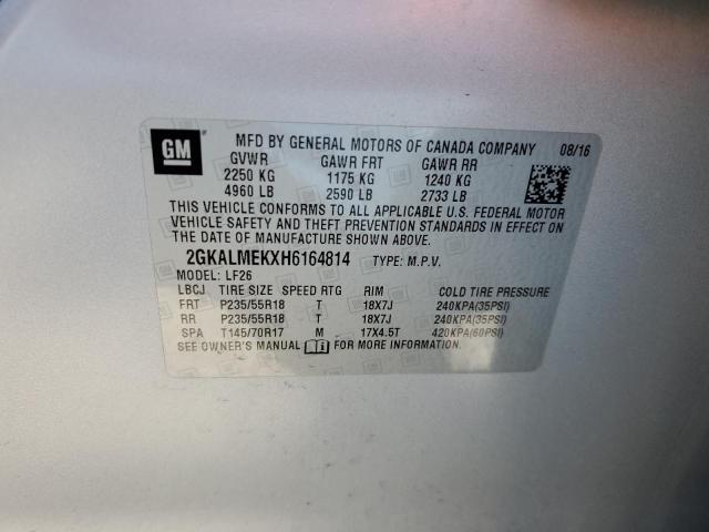 2GKALMEKXH6164814 GMC Terrain Sle