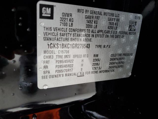 1GKS1BKC1GR279543 GMC YUKON SLT