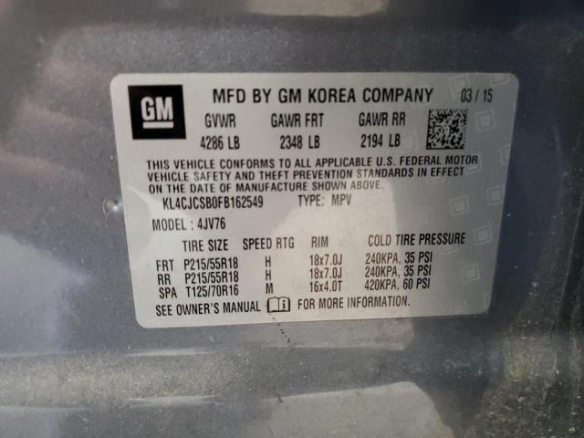 KL4CJCSB0FB162549 Buick Encore
