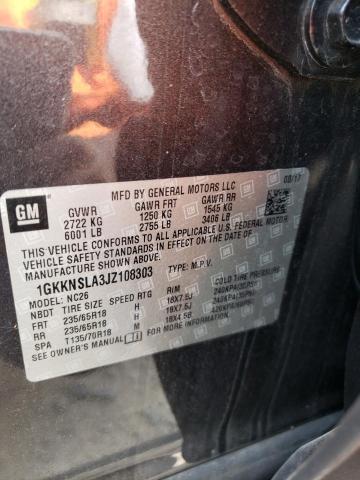 1GKKNSLA3JZ108303 GMC ACADIA SLE