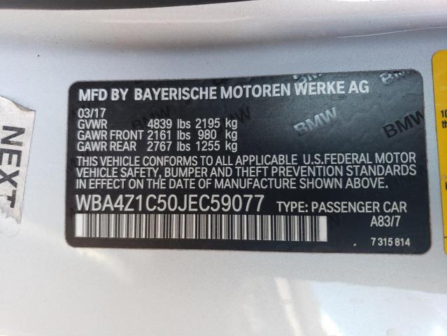 WBA4Z1C50JEC59077 BMW 430I