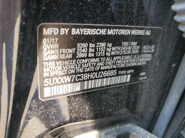 5UXXW7C38H0U26685 BMW X4 Xdrivem40i