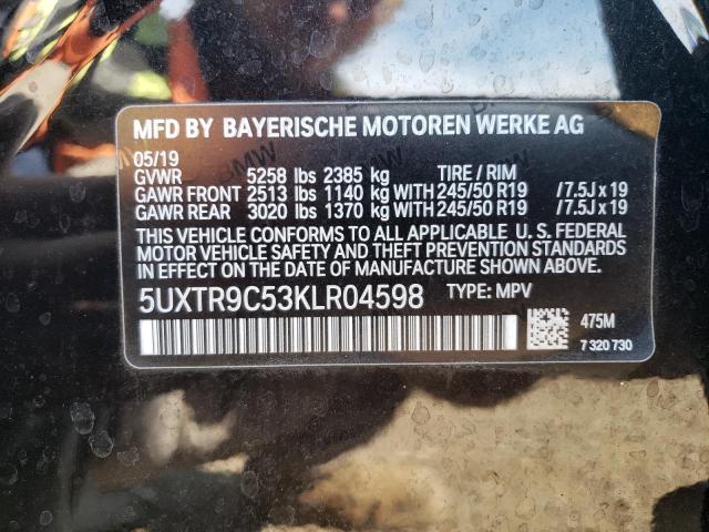 5UXTR9C53KLR04598 BMW X3 Xdrive30i