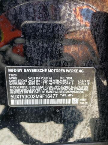 5UXTY3C02M9F16477 BMW X3 Sdrive30i
