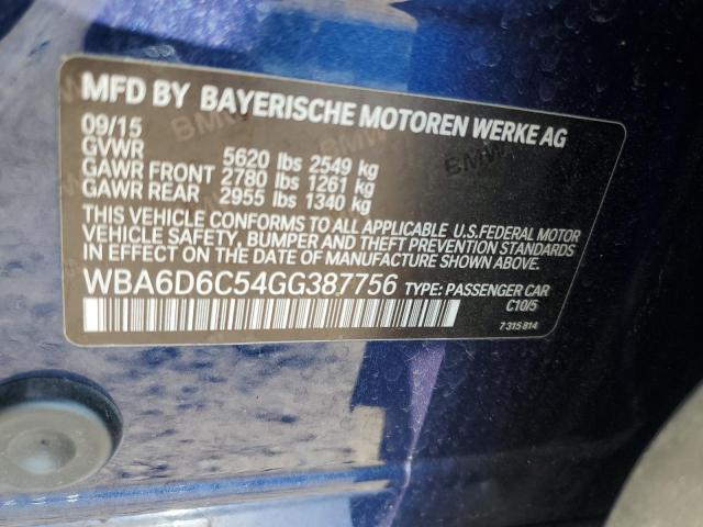 WBA6D6C54GG387756 BMW 650 Xi Gran Coupe