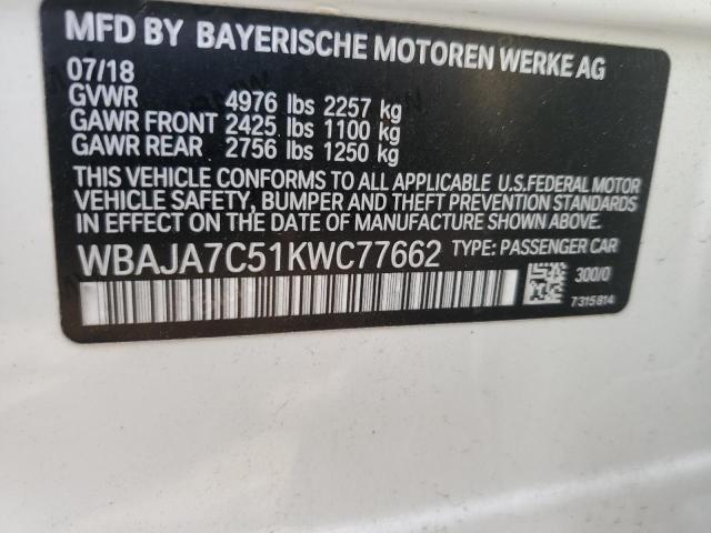 WBAJA7C51KWC77662 BMW 530 XI