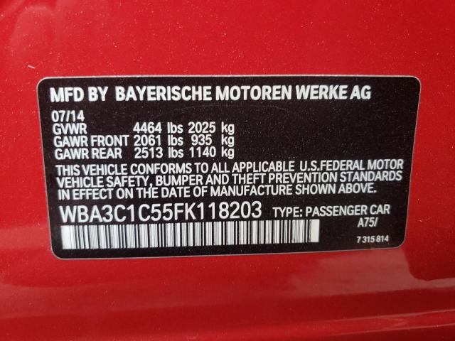 WBA3C1C55FK118203 BMW 328 I Sulev