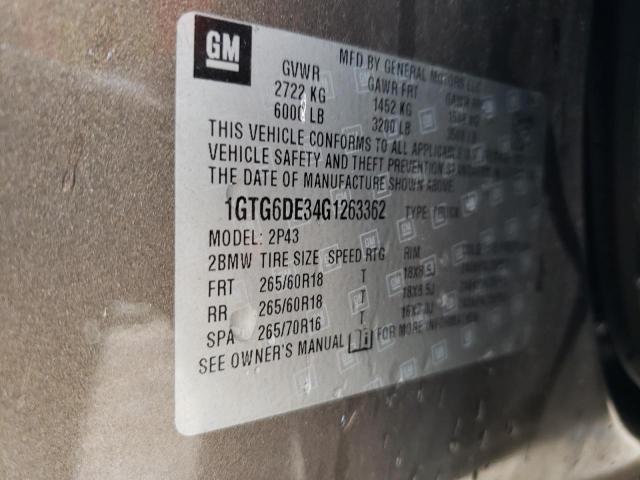 1GTG6DE34G1263362 GMC CANYON SLT