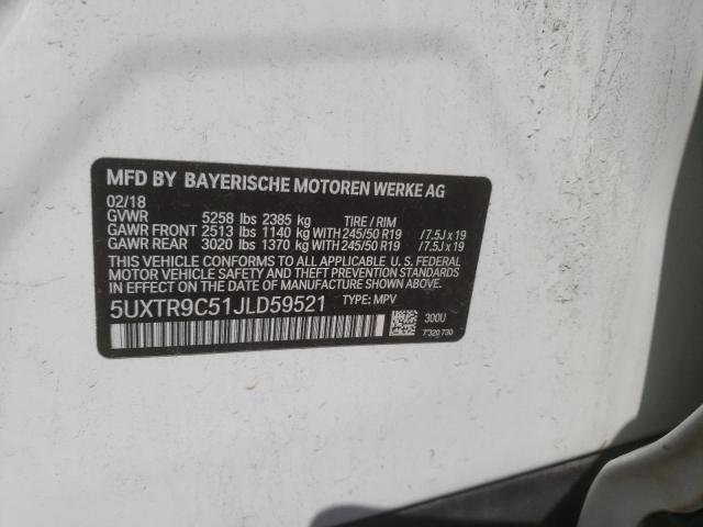 5UXTR9C51JLD59521 BMW X3 Xdrive30i