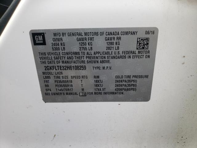 2GKFLTE32H6108259 GMC Terrain Sle