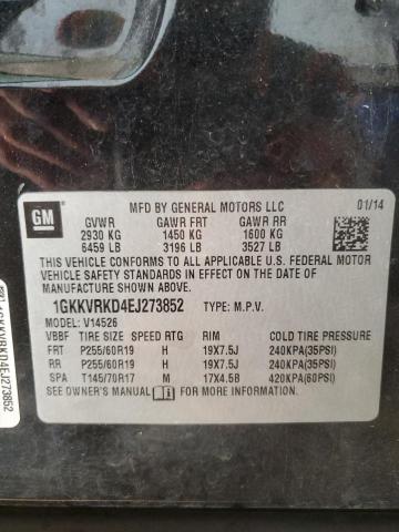 1GKKVRKD4EJ273852 GMC Acadia Slt-1
