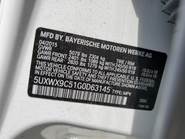 5UXWX9C51G0D63145 BMW X3 Xdrive28i