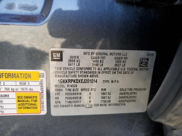 1GKKRPKDXEJ201014 GMC ACADIA SLE