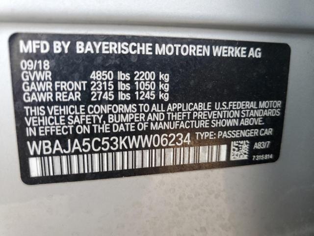 WBAJA5C53KWW06234 BMW 530 I