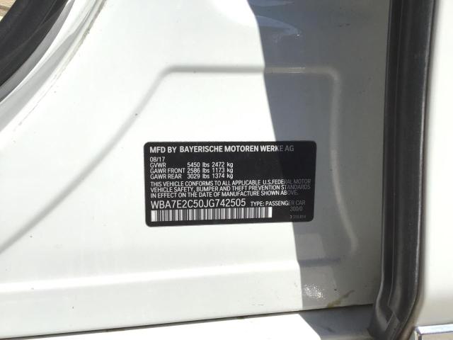 WBA7E2C50JG742505 BMW 740 I