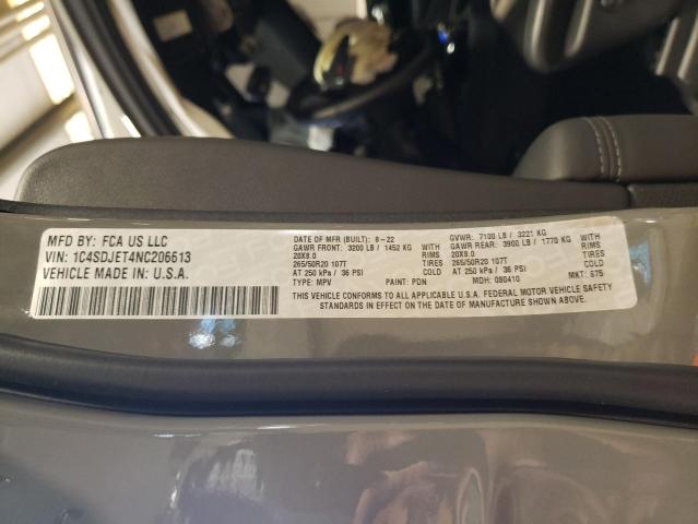 1C4SDJET4NC206613 Dodge Durango Citadel