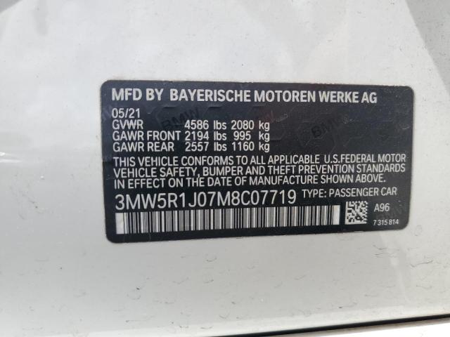 3MW5R1J07M8C07719 BMW 330I