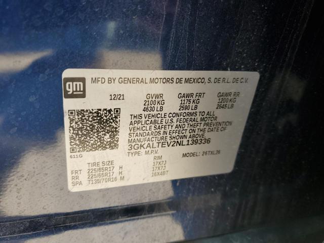 3GKALTEV2NL139336 GMC Terrain Sle