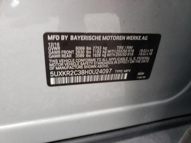 5UXKR2C38H0U24097 BMW X5 Sdrive35i