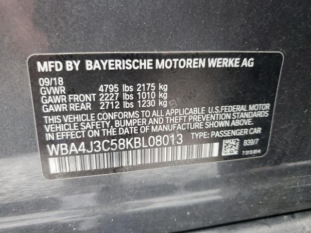 WBA4J3C58KBL08013 BMW 430xi Gran Coupe