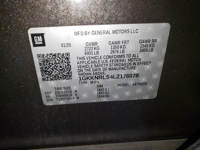 1GKKNRLS4LZ176078 GMC ACADIA SLE