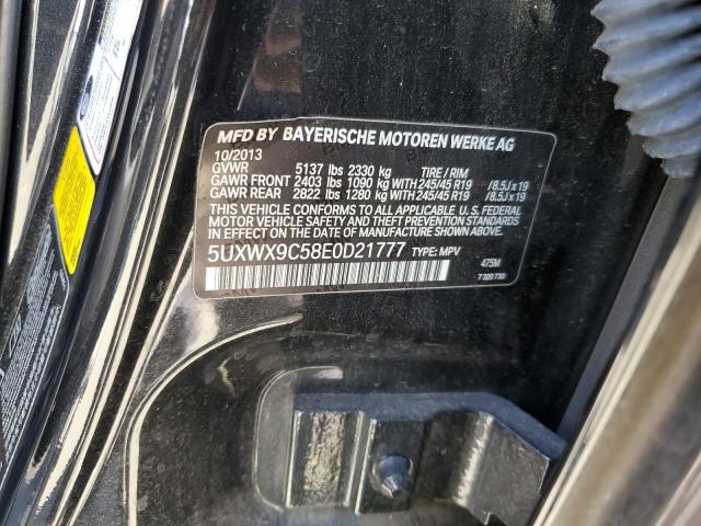 5UXWX9C58E0D21777 BMW X3 Xdrive28i
