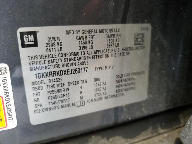 1GKKRRKDXEJ269177 GMC Acadia Slt-1