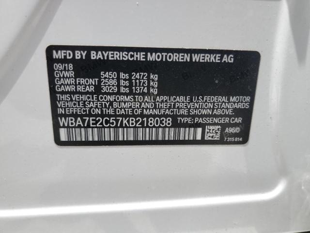WBA7E2C57KB218038 BMW 740 I