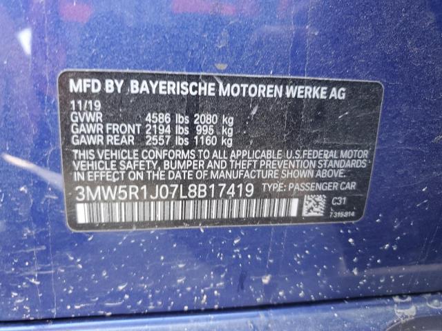3MW5R1J07L8B17419 BMW 330I