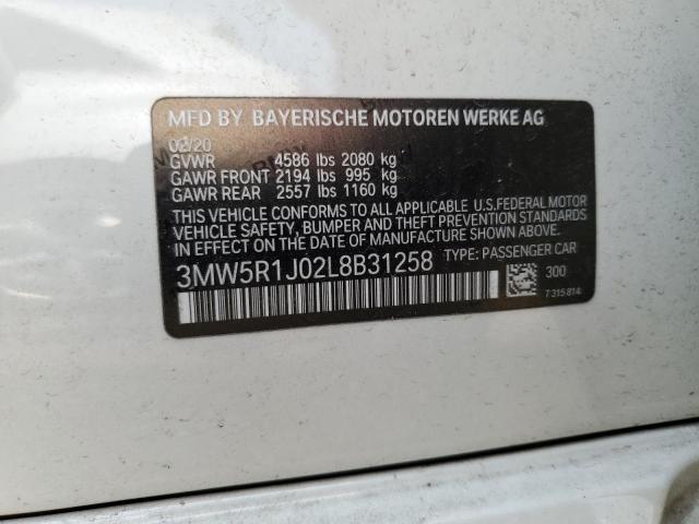 3MW5R1J02L8B31258 BMW 330I