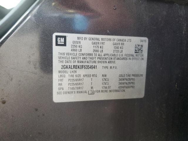 2GKALREK0F6354941 GMC Terrain Sle