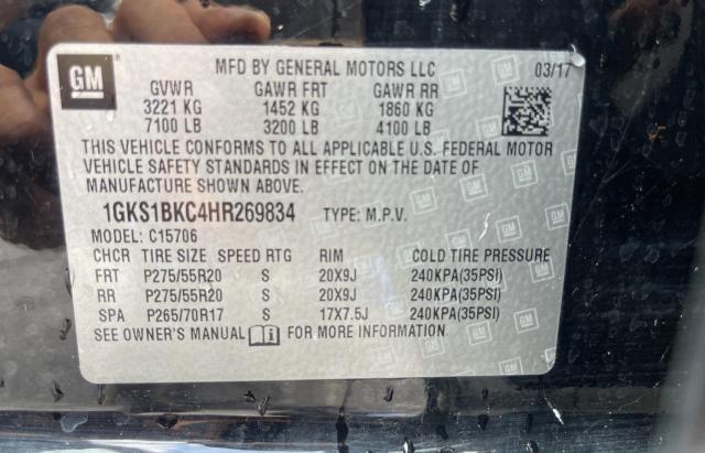 1GKS1BKC4HR269834 GMC YUKON SLT