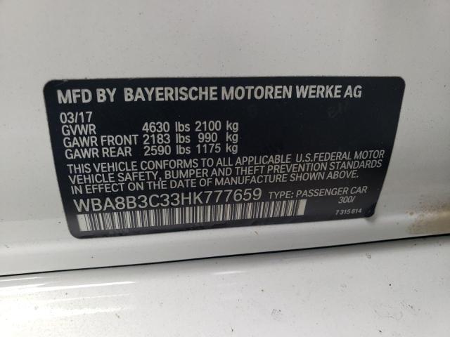 WBA8B3C33HK777659 BMW 340 I