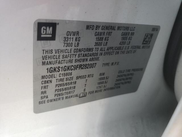 1GKS1GKC9FR282007 GMC Yukon Xl C1500 Sle