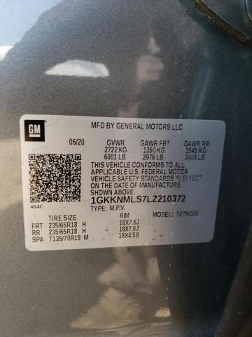 1GKKNMLS7LZ210372 GMC ACADIA SLT