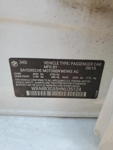 WBA8B3G55HNU35124 BMW 340 I