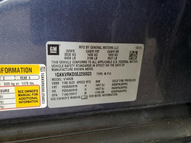 1GKKVRKD0EJ256823 GMC Acadia Slt-1