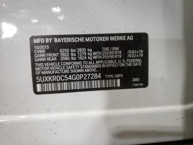 5UXKR0C54G0P27284 BMW X5 Xdrive35i
