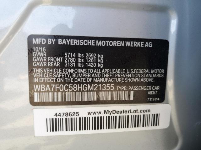 WBA7F0C58HGM21355 BMW 750 I