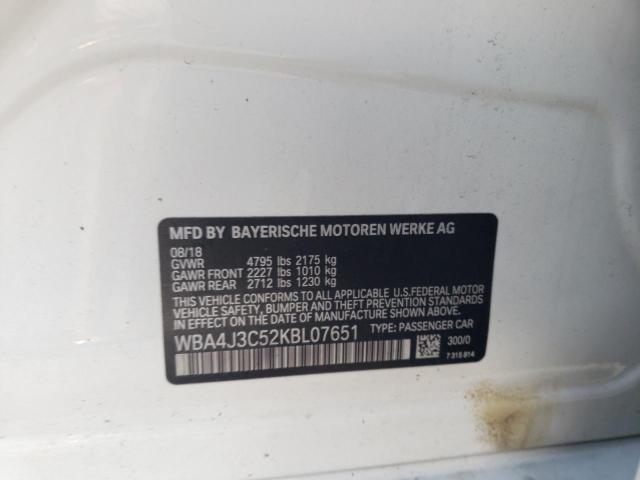 WBA4J3C52KBL07651 BMW 430xi Gran Coupe